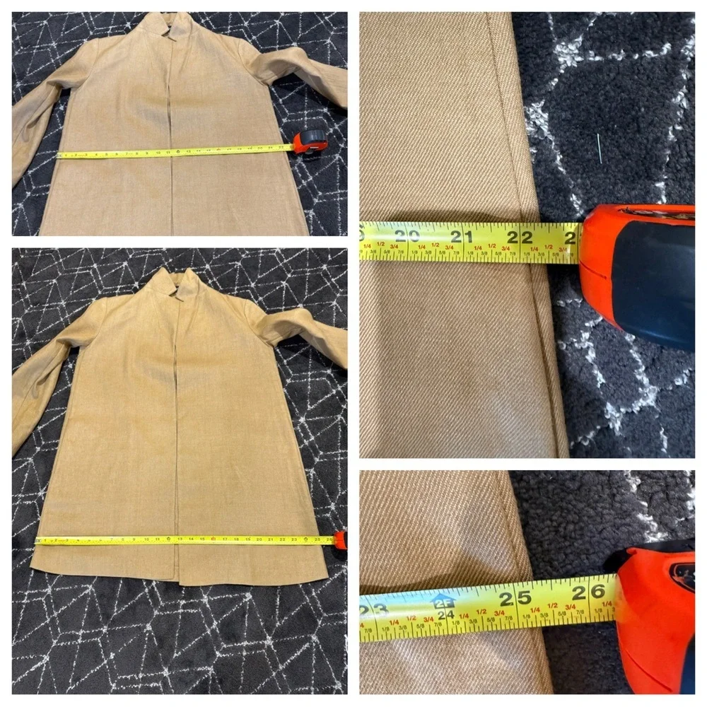 THEORY Open-front Overlay Luxe Linen Jacket In Hay Beige